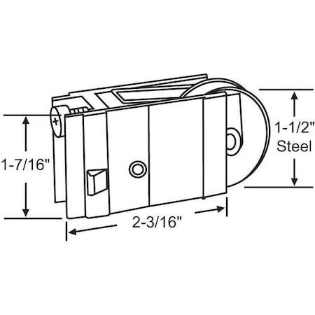 Strybuc Patio Door Roller Assembly 9-370